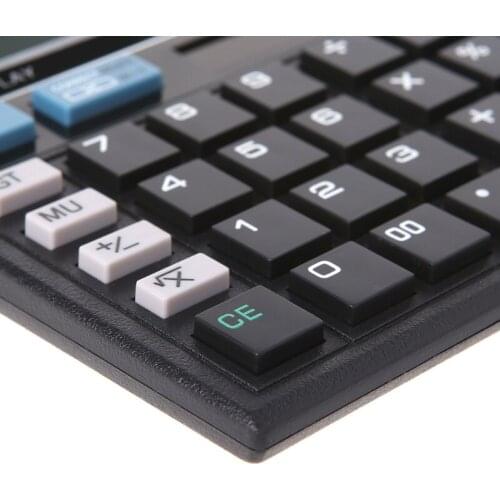 12-Digit Solar Battery Dual Power Large Display Office Desktop Calculator CT-512