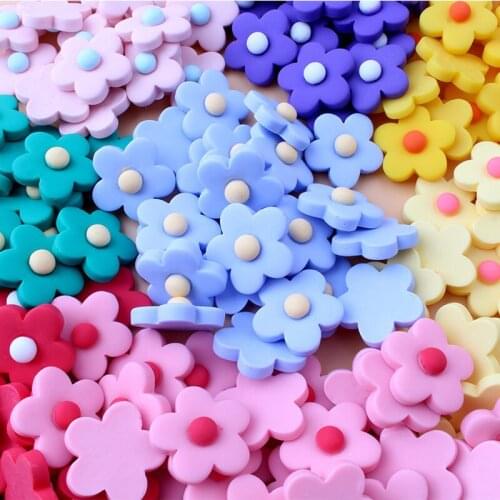 30Pcs Colorful Resin frosted flower Pendant Charms Hairpin phone case Diy Earrings Jewelry Making Finding Accessories