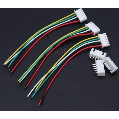 500 pcs/lot JST XH 5S Lipo Balance Lead Extension Charge Wire 100mm 26AWG with Connector Pins