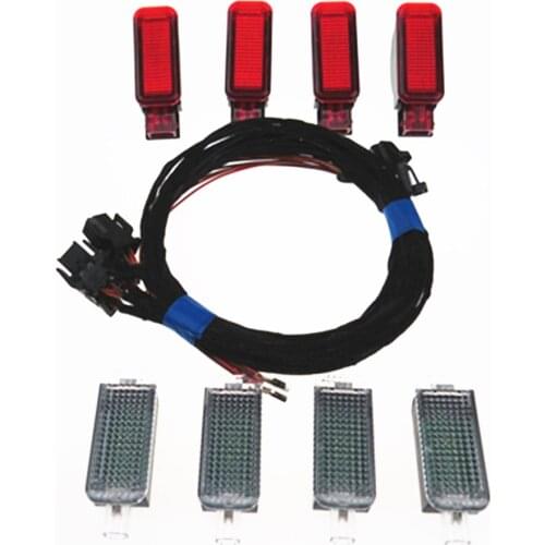 8KD947411 3AD947409 Car Interior Door Panel Warning Light Welcome Lamp Wiring Cable Plug For GOLF A3 A4 A5 A6 A7 A8 Q3 Q5 Q7 TT