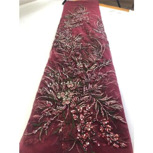 African Lace Fabric Guipure Embroidery French Net Lace with Beads And Stones High Quality Nigerian Lace for Party H0140