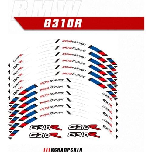 Motorcycle Racing equipment Accessories Wheel Tire Rim Decoration Adhesive Reflective Decal Sticker For BMW G310R g310 r