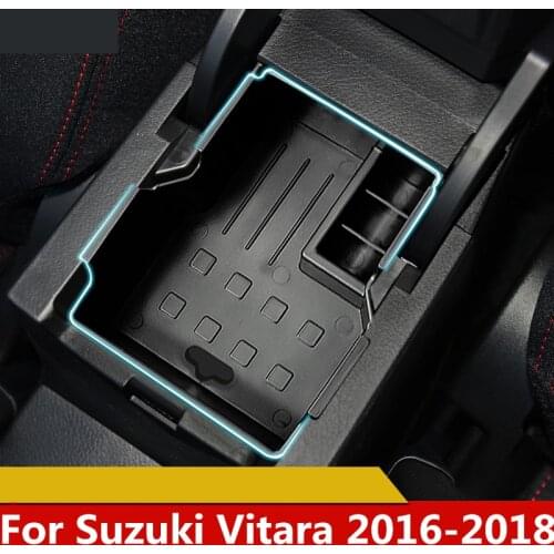 For Suzuki Vitara 2016-2018 Car Central Armrest Storage Box Console Arm Rest Tray Holder Case Palle Interior decoration