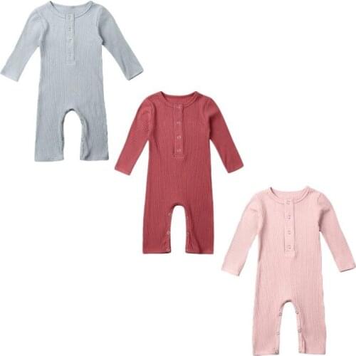 Baby Romper 2019 Autumn Infant Baby Boy Girl Knitted Cotton Long Sleeve Solid Warm Romper Jumpsuit Clothes