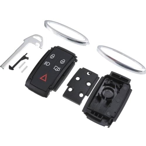 For Jaguar X XF XK XKR 1pc 5 Buttons Dedicated Replacement Car Remote Key Fob Case Shell+Uncut Blade Mayitr
