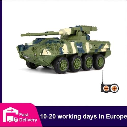 Mini RC Tank Remote Control Tanks Caterpillar Stryker Vehicle Radio Controlled Electronic Crawler Military Tank Toys for Kids