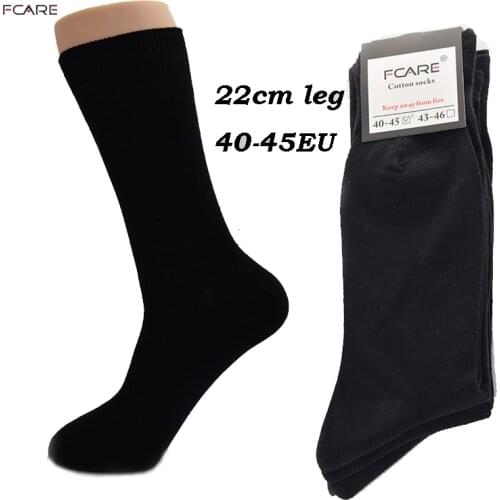 Fcare 10PCS=5 pairs 40, 41, 42, 43, 44,45 big long leg business socks calcetines men warm dress wedding black socks crew socks