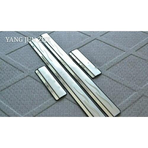 Chrome stainless steel threshold scuff plate door sill covers for Ford Focus 2 mk2 2005 2006 2008 2011 car styling accessorie