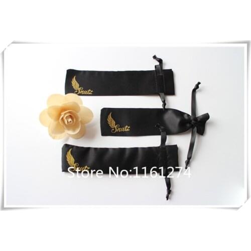 Customized Logo Satin pouch Drawstring satin Jewelry Gift Bags free shipping
