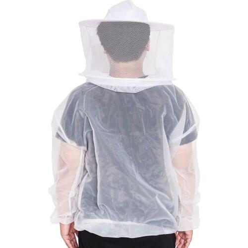 Beekeeper Protective Suit Hat Mesh Veils Smock Beekeeper Beekeeping Anti-Bee Half Body Protective Clothes Bee Suit Equipments