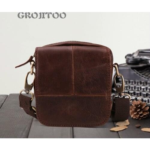 GROJITOO Casual mens waist bag wearing belt mobile phone small bag multifunction Single Shoulder Messenger Bag for man