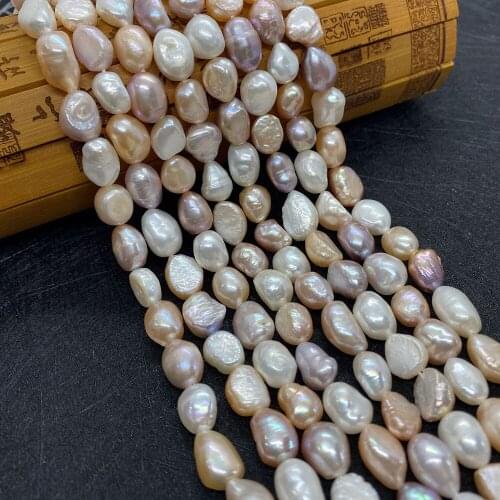 New Natural Freshwater Pearl 8mm Irregular Rice Shaped Loose Beads for Jewelry Making DIY Bracelet Necklace Accessories