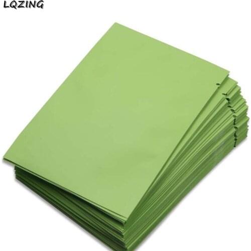 100pcs 5*8cm Small Matte Green Hot Sealed Aluminum Foil Bag Pouch Mini Mylar Bag Vacuum Bags For Food Storage Flat Bottom Bags
