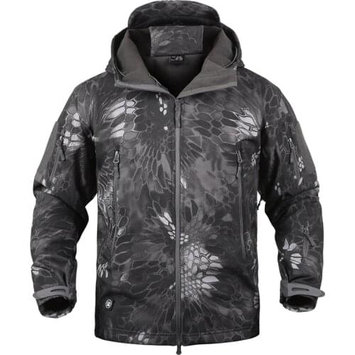 Dropshipping Lurker Shark Skin Softshell V5 Military Tactical Jacket Men Waterproof Coat Camouflage Hooded Army Camo Clothing