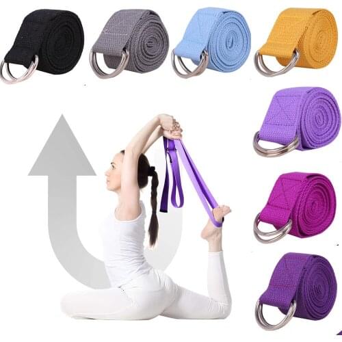 Yoga Straps Gym Rope Yoga Stretch Strap D-Ring Belt Figure Waist Leg Belt Resistance Band Fitness Bands Yoga Belt
