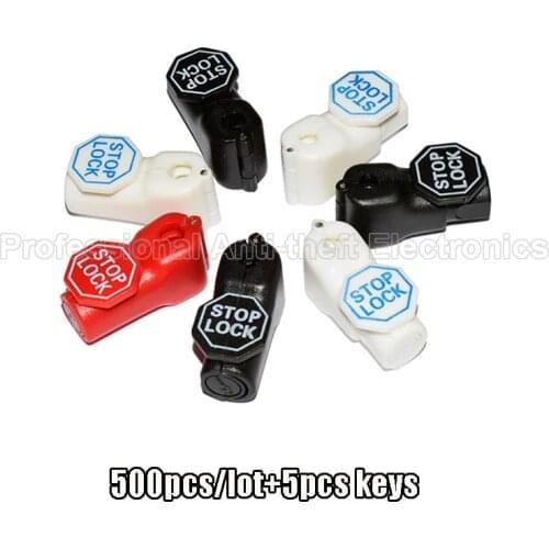 EAS stop lock for security display hook anti-theft with magnetic detacher lockpick 505pcs