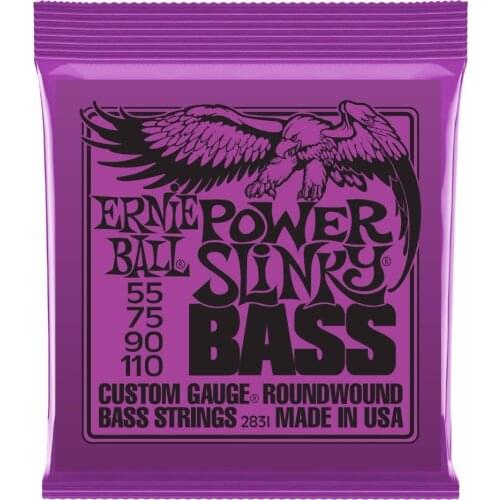 Ernie Ball 2831 Slinky Round Wound Power Bass Guitar Strings 055-110