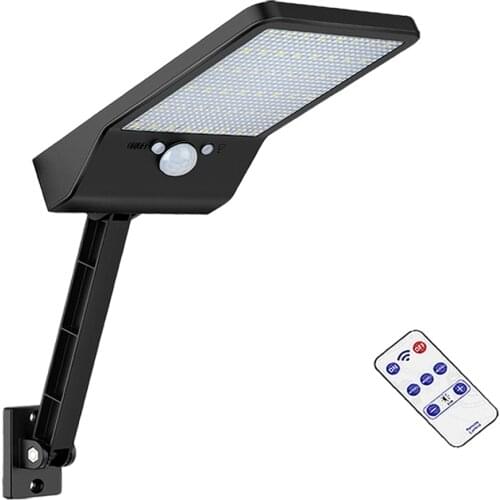 LED solar-street-light path-Wall-Lamp Outdoor Remote-control rotate-bracket Motion-Sensor Power PIR