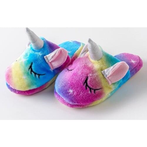 Kids Slippers for Girls Winter Cute Unicorn Slippers Kids Home Shoes Childrens Kigurumi Shoes Baby Boys Slippers Unisex Funny