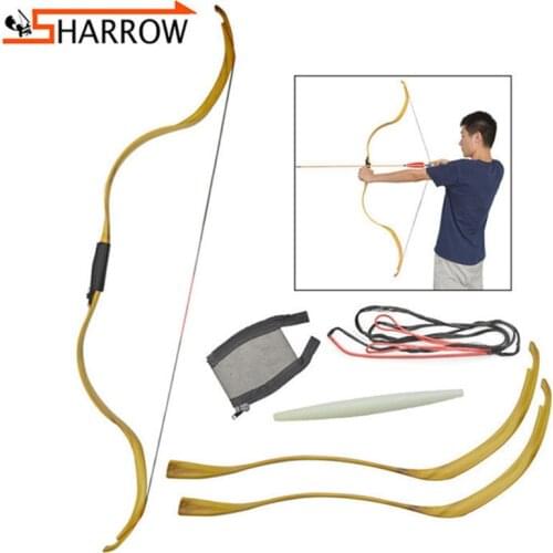 1set 49inch Traditional Bow 20lbs Takedown Recurve Bow Beginner Women Shooting Sports Long Bow For Hunting Archery Accessories