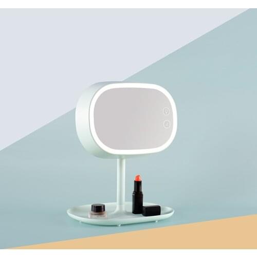 Creative Muid Storage Makeup Mirror Charging Bedside Dressing Table Led Table Lamp Makeup Mirror Mirror Storage