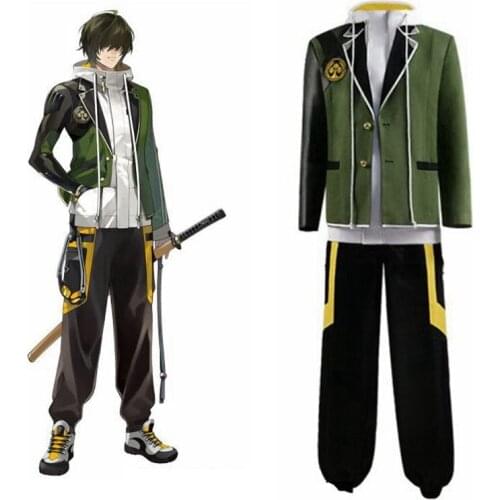 High-Q Unisex Anime Cos KATSUGEKI TOUKEN RANBU Online Kuwana Gou Daily Cosplay Costumes Uniform Sets