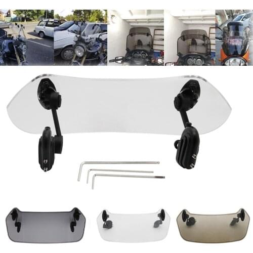 Universal Motorcycle Risen Adjustable Wind Screen Windshield Spoiler Air Deflector for Honda BMW F800 R1200GS KAWASAKI YAMAHA