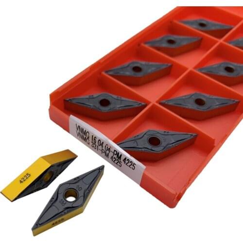 High Quality Carbide Insert VNMG160404 VNMG160408 PM 4225 External Turning Tool Metal Lathe Tool Steel Processing Turning Insert