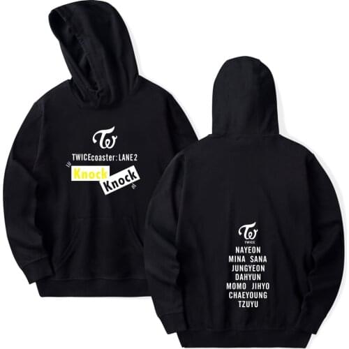 2020 New Arrival Women Twice Album Sweatshirt Long-sleeved Pullover Hoodies Heart Shaker Cotton Hooded Tracksuit Clothes