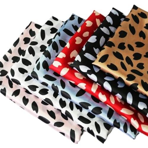 By Meter Hearts Satin Fabric Material Lining Charmeuse Soft Scarf Diy Textiles