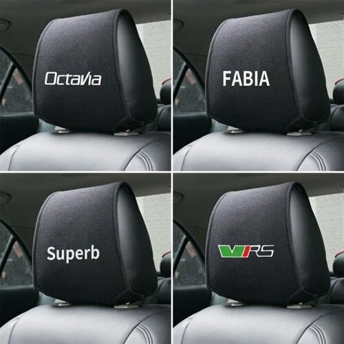 1pcs Interior accessories Universal Size Hot car headrest cover for Skoda Octavia A5 A7 Fabia Superb Accessories Car-Styling