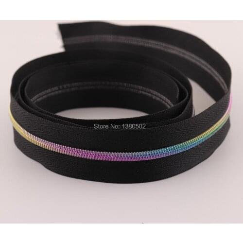 5Yards rainbow Color Nylon Teeth Zippers 3# for bags handbag shoes garment luggage sewing Accessories