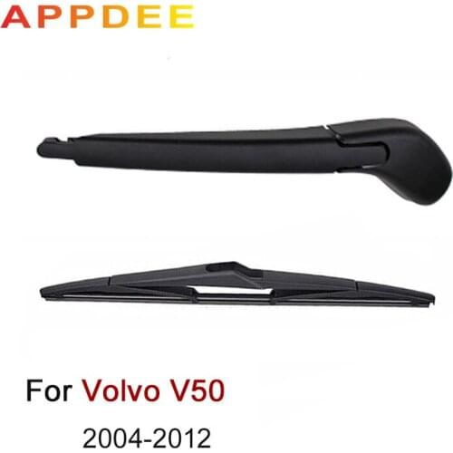 APPDEE Wiper 12" Rear Wiper Blade & Arm Set Kit For Volvo V50 2004-2012 Windshield Windscreen Rear Window