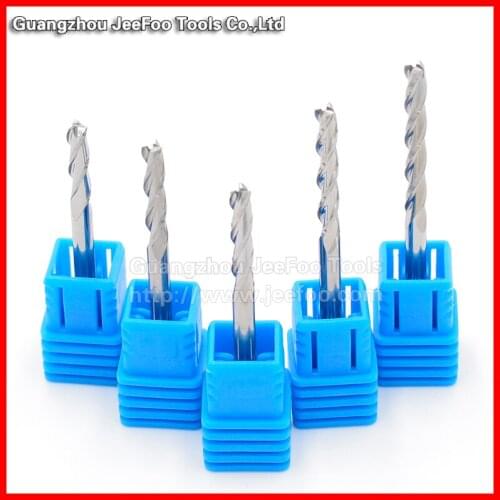 Free shipping 1/8 High Quality Soild Carbide Shank Straight CNC Miiling Cutter Three Flute Endmill Spiral Bit Craving Tools