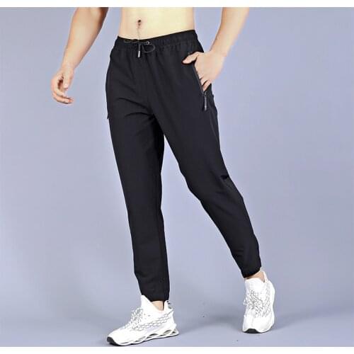 Tracksuit Pants Autumn Winter Men Harem Pants Fitness Workout Sweatpants With Pocket Zip Closure Tracksuit Bottoms Trousers