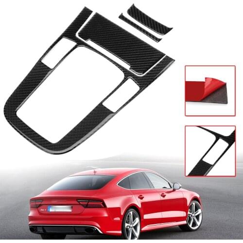 For Audi A4L A5 Q5 Carbon Fiber Center Console Gear Shift Panel Decor Cover Trim