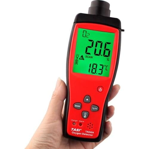 TA8404 Oxygen Detector Measuring range 0~25% Sound, Light Alarm. O2 gas tester air quality tester
