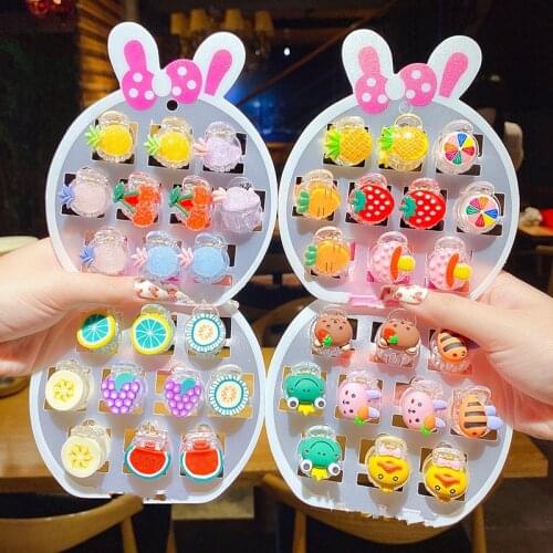Childrens cute and sweet cartoon small catch clip headgear girl fruit fresh bangs clip hairpin baby princess hair accessory