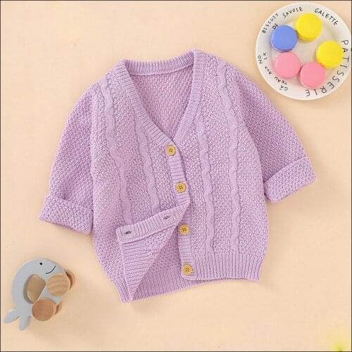 Baby Soild Sweater Clothing Soild Long Sleeve Warm Causl 0-24 months Boy Girl Autumn Clothes Newborn Kids Cardigan Pullovers Kid