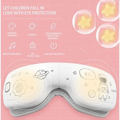 3D Childrens Eye Massager DIY Pattern Child Vibration Eye Massager Prevent Myopia Relieve Eye Fatigue Heating Therapy Glasses