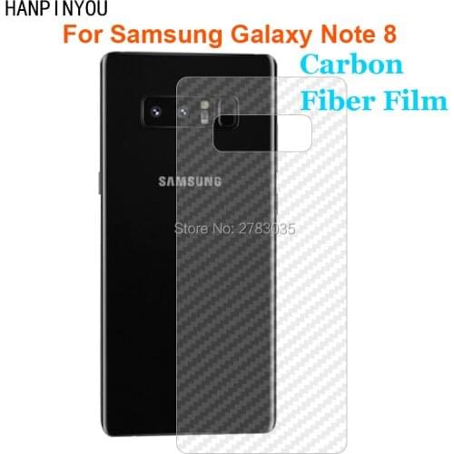 For Samsung Galaxy Note 8 note8 6.3" New Durable 3D Anti-fingerprint Transparent Carbon Fiber Back Film Rear Screen Protector