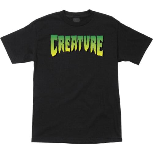 Creature Skateboard Regular Logo Tee Mens T Shirt Black Green M L Xl 2Xl