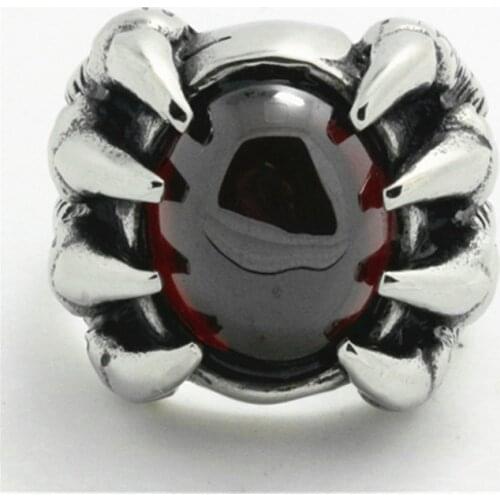 1pc Huge Cool Heavy Claw 316L Stainless Steel Cool Man Animal Claw Cool Ring
