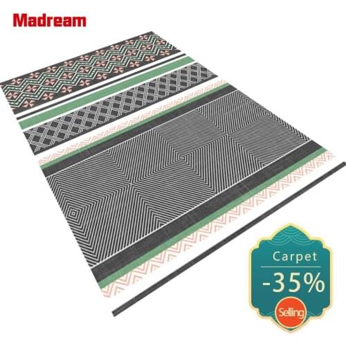 Japanese Korean Style Living Room Carpet Fashion Gray-Green Geometric Bedroom Rug Home Girls Room Decoration Area Floor Mat Rugs