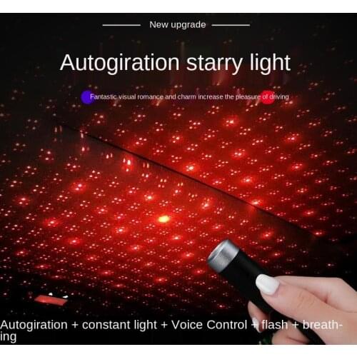 New Car Headlamp Upgrade Automatic Rotating Voice Control Car USB Starry Light Car USB Starry Roof Headlamp