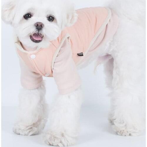 Dog Pet Puppy Clothing Sleeveless Round Neck Washable Button Closure Autumn Winter Puppy Dog Coat одежда для собак