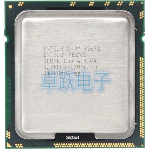 Intel Xeon X5672 x5672 CPU processor /3.2GHz /LGA1366/12MB/ L3 95W Cache Quad Core server CPU Free Shipping