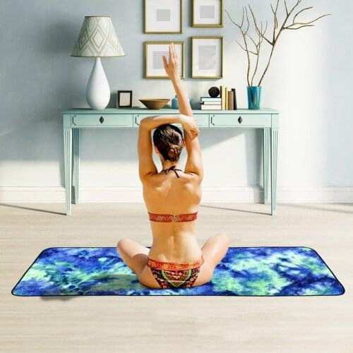 Anti-slip Yoga Mat Towel Sweat Absorbent Foldable Pilates Pad Towel Fitness Fiber Mat