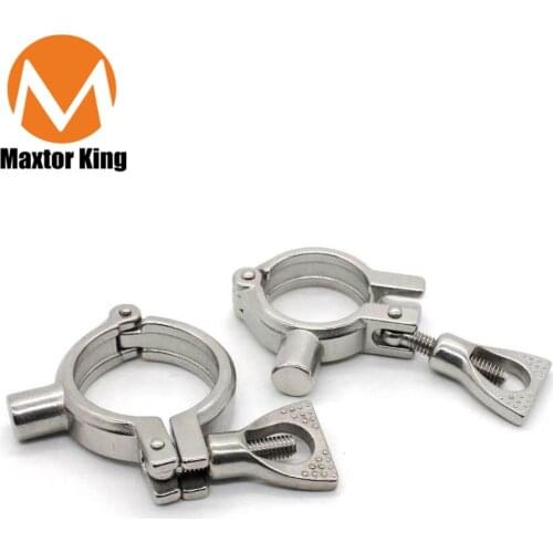 MK 1pc SS304 Stainless steel Sanitary Tri Clamps with Handle Single Pin 1/2" - 3" ferrule fitting 12.7-76MM OD pipe weld