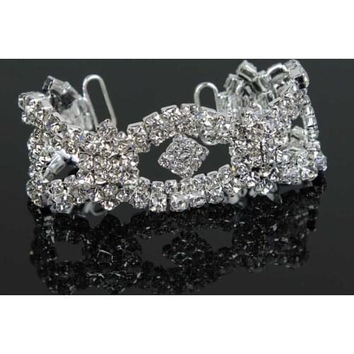 30 Pcs Crystal Rhinestone Bikini Connectors DIY Crafts Shining Glass Clothing Beachwear Wedding Decoration Buckle 13.3x2.5cm